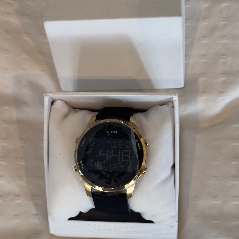 GUESS Black and Gold Smartwatch